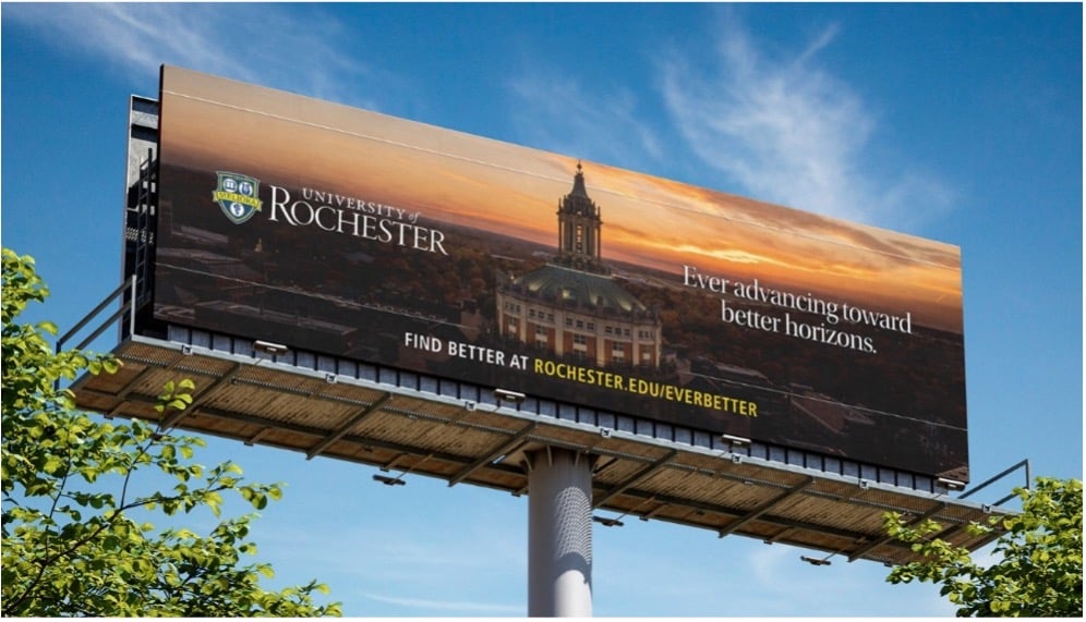 University of Rochester billboard.